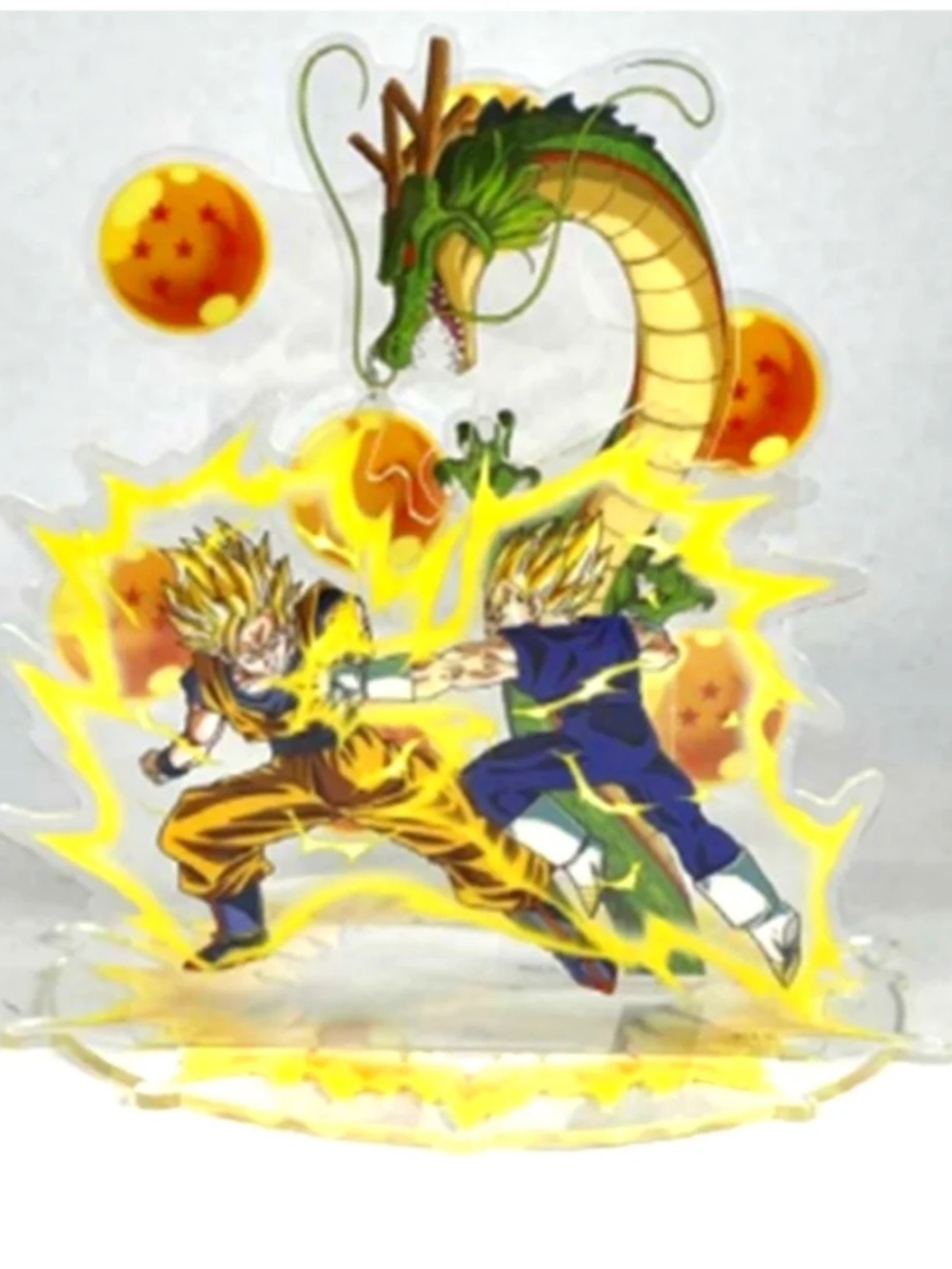 NIB Dragon Ball Z acrylic stand set from Japan featuring Son Goku and Shenron